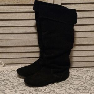 ⚜️ Bonanza Suede Leather Tall Slouchy Boots Size 7.5